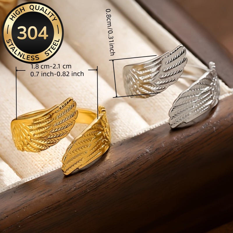 Unique Vintage Wings Ring, Adjustable Gift for All
